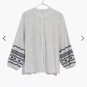 LIKE NEW Madewell Embroidered Blouse
